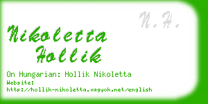 nikoletta hollik business card